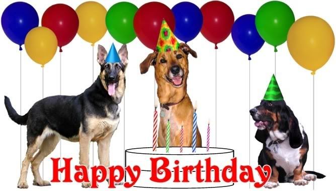 free happy birthday clip art with dogs - photo #27