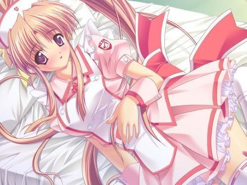 anime blonde nurse