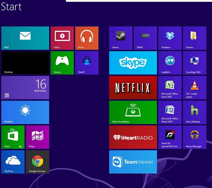 I just create a start menu button for all programs needed - netflix , xbmc, hulu, amazon instant video.