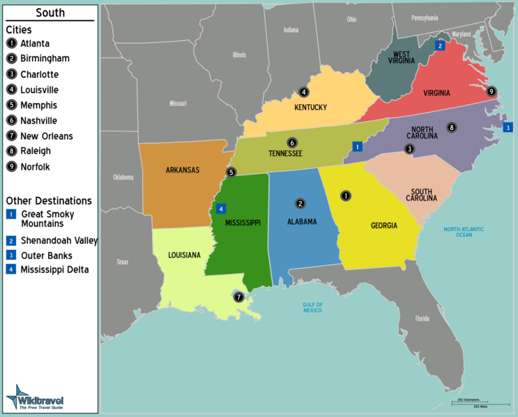 Us Map South