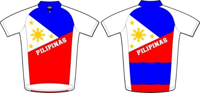 Philippine Flag Jersey tshirt style