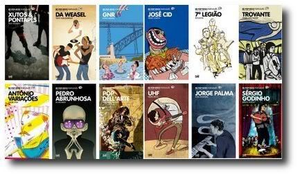 várias capas de BD Pop-Rock Português