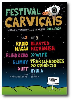 cartaz de Carviçais Rock 2008