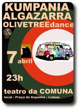 Kumpania Algazarra+OLIVETREEdance, A Comuna, Lisboa, 7Abr, 23h