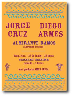 cartaz de Jorge Cruz e Diego Armés no Maxime