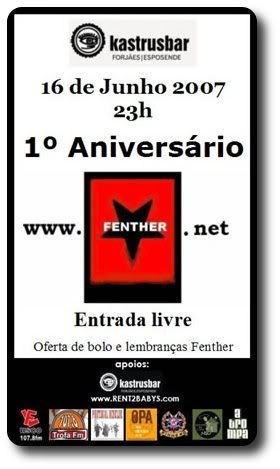 cartaz Fenther - 1 ano