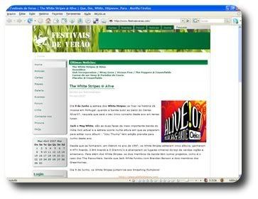 printscreen do Festivais de Verão