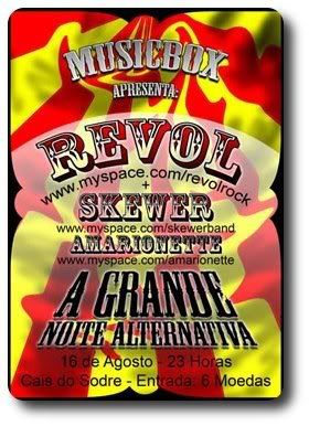 Revol+Skewer+Amarionette, MusicBox, Lx, 16Ago, 23h