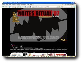 printscreen do site Noites Ritual'07