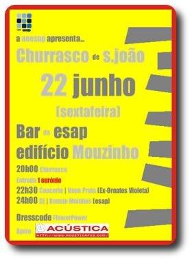 Nuno Prata, bar da ESAP, Porto, 22Jun, 22h30