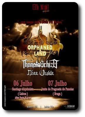 cartaz ThanatoSchizo+Thee Orakle+Orphaned Land
