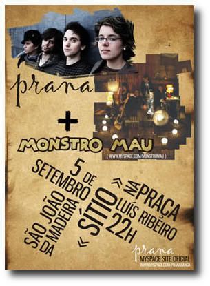 cartaz de Prana + Monstro Mau