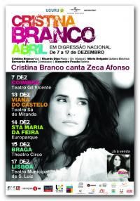 cartaz da agenda de Cristina Branco