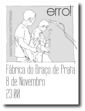 cartaz: Fáb. Braço de Prata, Lx, 8Nov, 23h