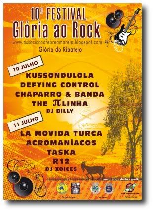 cartaz Festival Glória ao Rock