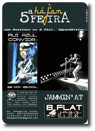 cartaz da jam session com Rui Azul