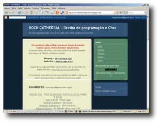printscreen do site Rock Cathedral