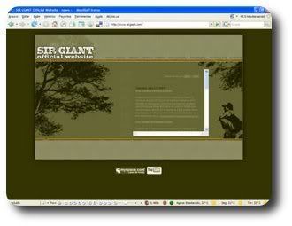 printscreen do site de Sir Giant