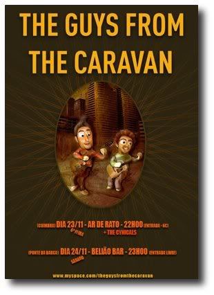 cartaz da agenda dos The Guys From The Caravan