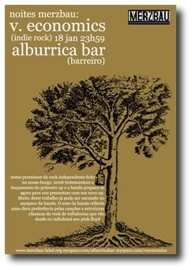 cartaz: no Alburrica Bar, Barreiro, 18jan, 23h59