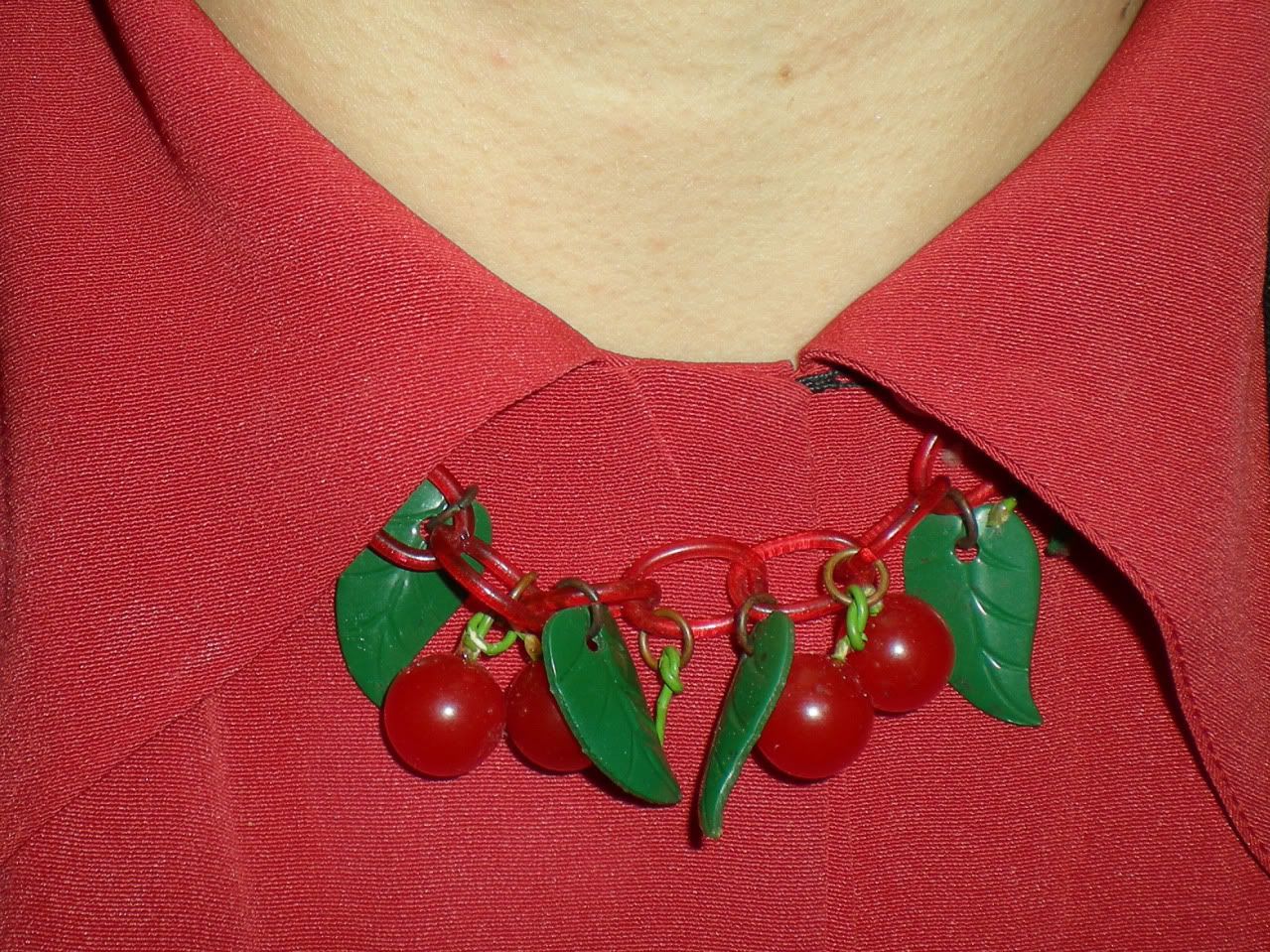 Bakelite Cherry Neckace