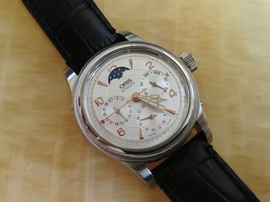 FS Oris Big Crown complication moonphase Omega Prestige