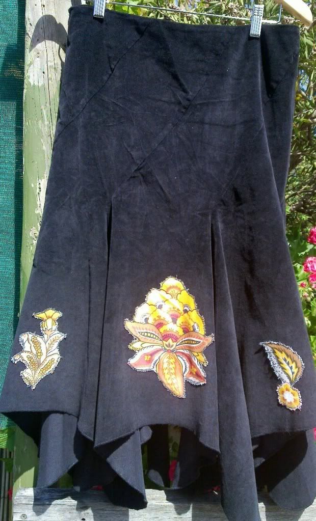 Embellished black skirt