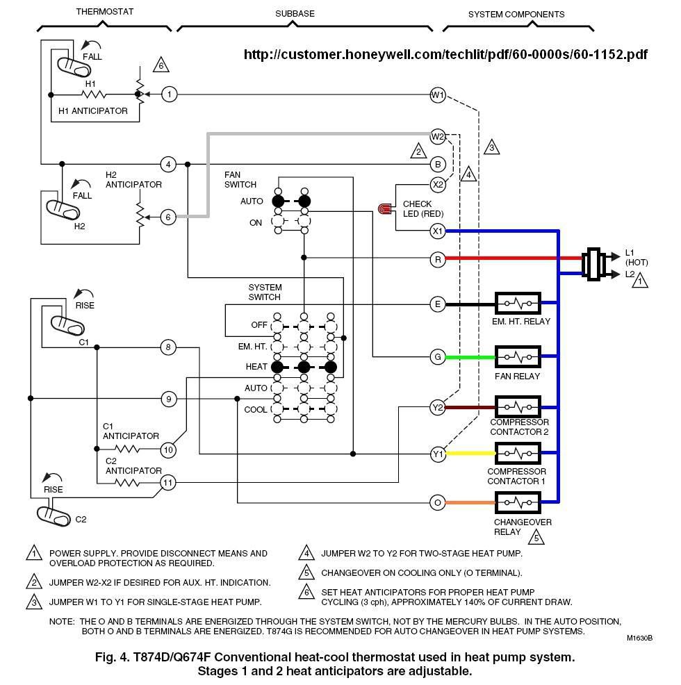 Help with wiring from Honeywell T874C to RTH7500 - DoItYourself.com