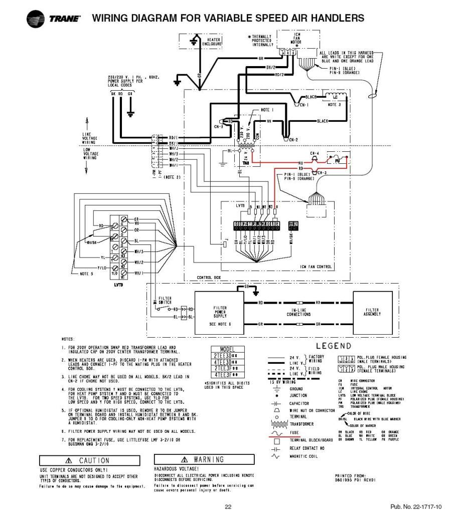 Trane 4tee3f31a1000ab Air Handler Schematic To Locate Fuse