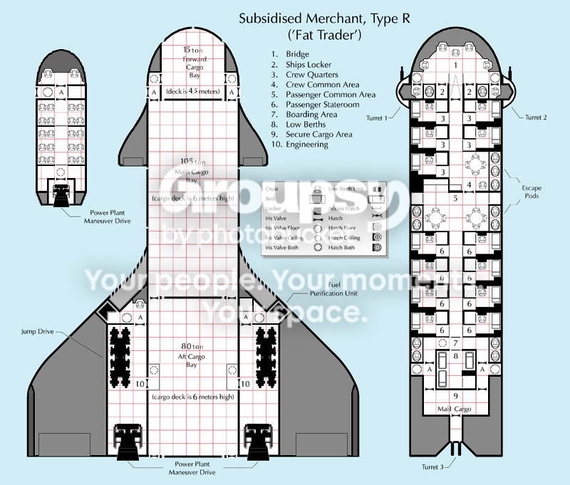 Deck Plan: Subsidised Merchant Type R 'Fat Trader' | Page 2 | Mongoose ...
