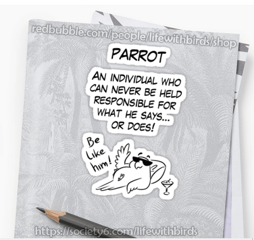 parrot definition sticker