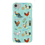 Cute Seamless Roosters Pattern Cartoon iPhone Case