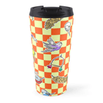 Budgie parrot pattern travel mug