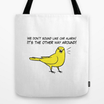 Canary VS Alarm tote bag