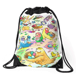 Easter egg party drawstring bag