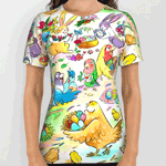 Easter egg party all over print shirt