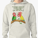 Lovebird parrot and bird way telling i love you hoodie