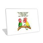 Lovebird parrot and bird way telling i love you laptop skin