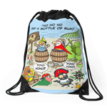 Pirate parrots drawstring bag