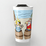 Pirate parrots travel mug