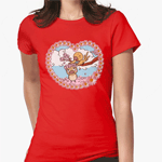 finches birds with pink sakura flowers t-shirt