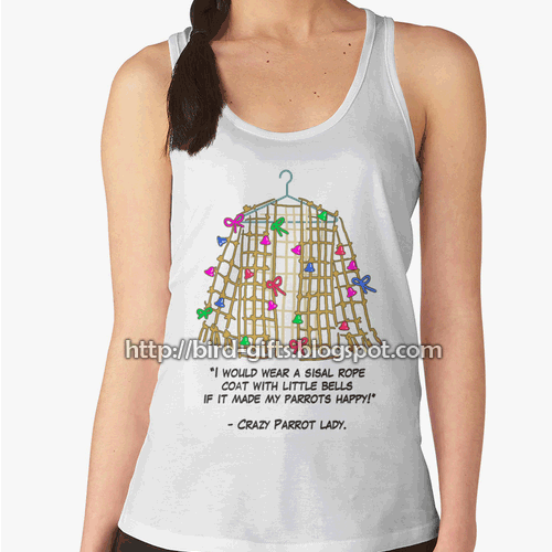 real crazy bird lady tank top