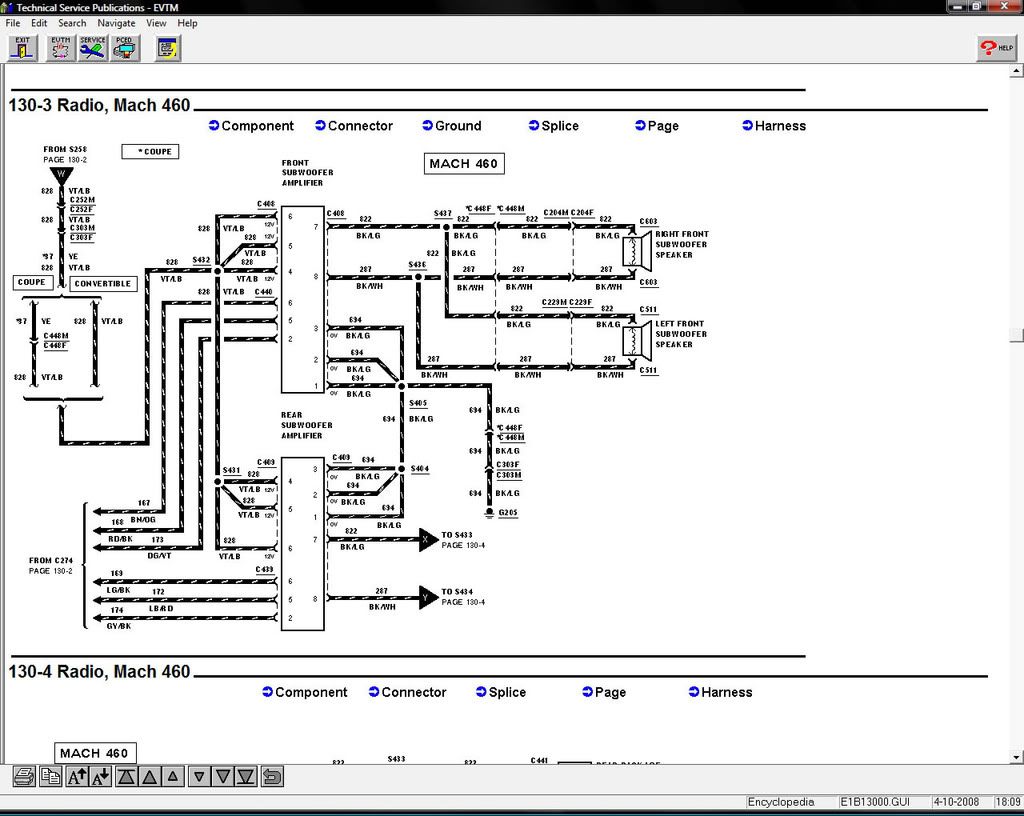 2001 Ford mustang mach 460 wiring #5