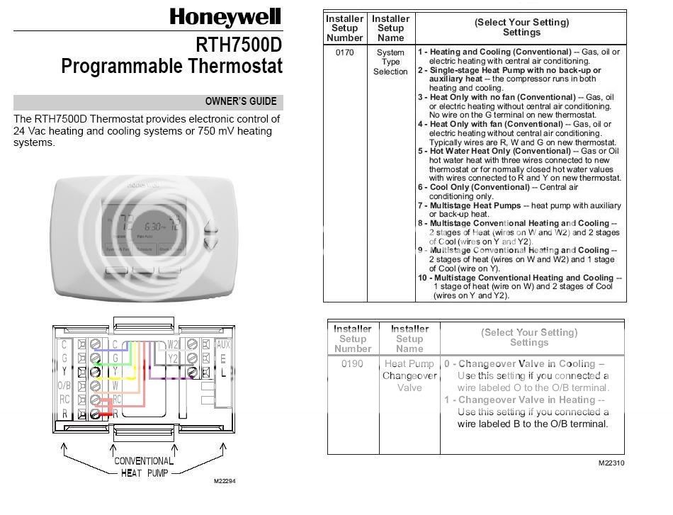 Weathertron to Honeywell - unusual wiring - DoItYourself ... hunter thermostat 5 wire diagram 