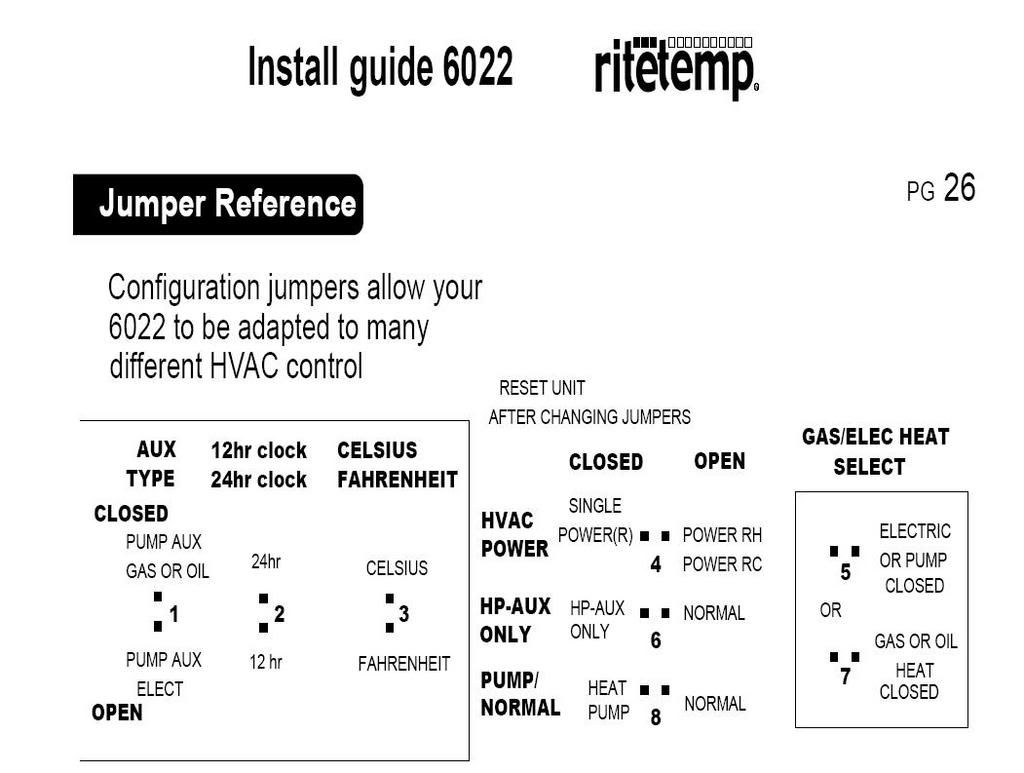 Trane Baystat240 To Ritetemp 6022